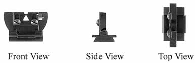 Rear sight, adjustable elevation, metric dovetail