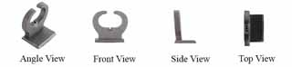 Rear sight,
buckhorn with short base,
for 13/16" or 7/8" octagon barrel,
wax cast steel