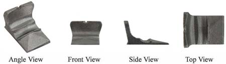 Rear sight, 
Slim Kentucky Longrifle style,
for 13/16" or 7/8" octagon barrel,
wax cast steel