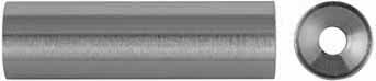 Ramrod tip, 1/2" diameter, iron, concave end, 10-32 thread, 1-1/2" long