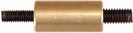 Adapter for rod tip, brass, 10-32 male to 8-32 male