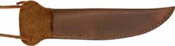 leather Neck Sheath
for a small knife,
accepts blades upto 2-5/8" length and 3/4" width