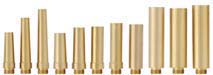 11 Piece Powder Flask Spout Set,
brass, 10-1mm thread to fit most common flasks