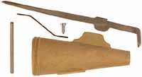 Powder Horn Valve Kit,
Revolutionary War era,
wax cast brass