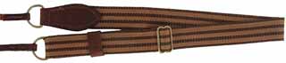 Powder Horn Strap,
adjustable, 1-1/4" wide,
woven strap, with leather ends