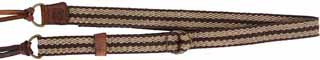 Narrow Powder Horn Strap,
adjustable, 7/8" wide,
loomed jute, with leather ends