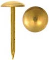 Tacks, polished plated brass,
7/16" diameter low domed,
per 100
