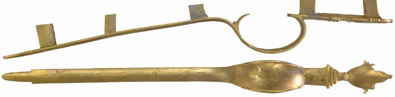 Triggerguard, English Fowling Gun, wax cast brass
