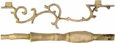 Triggerguard, Rococo scrolls 1850-1880 era, sand cast brass