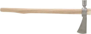 Carlos Gove pattern pipe tomahawk,
fine 4140 alloy steel,
22" tapered hickory handle,
made in the U.S.A.