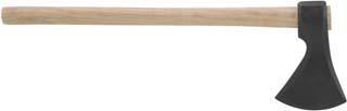 Tiny Tomahawk,
3-1/4" cutting edge, 4140 alloy steel,
with 16" tapered hickory handle, made in the USA