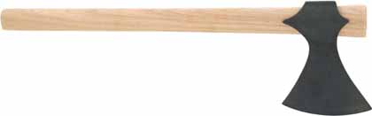 Viking Tomahawk,
4-5/8" cutting edge, 4140 alloy steel,
18" tapered hickory handle,
made in the U.S.A.