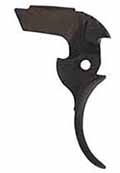 Trigger, curled front, tempered steel, for #TR-LR-1400 double set triggers