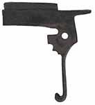 Trigger, front, tempered steel, for #TR-LR-1710 double set triggers, uses flat front trigger spring