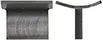 Underlug, for pin or swivel, milled steel, concave, solder to round barrel