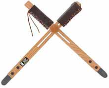 Prone Cross Sticks, 
 24" with slide adjustment,
steel blades and leather wraps